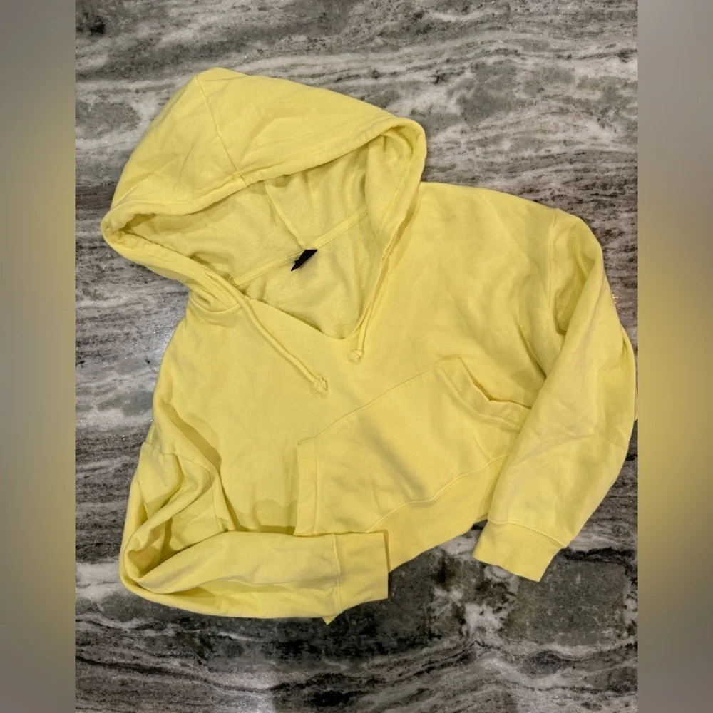 Yellow Pacsun Crop Hoodie M - Picture 1 of 2